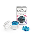 Ecostardust beau blue bioglitter 6g tin, box and spill