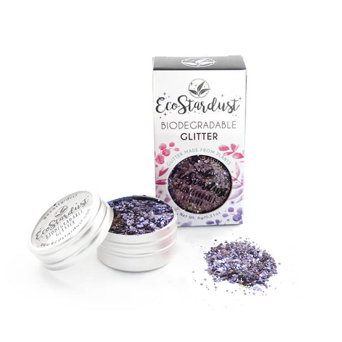 EcoStardust Hot Violets 6g Tin, Spill and Box