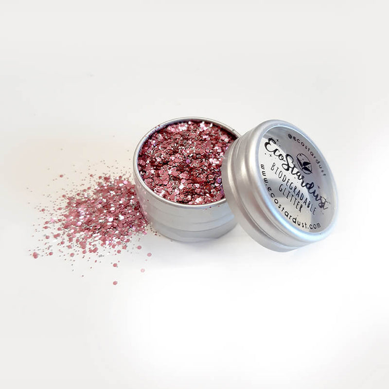 EcoStardust Silver Pink 6g Tin and Spill